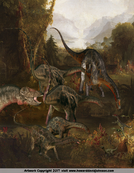 paleo art dinosaur painting