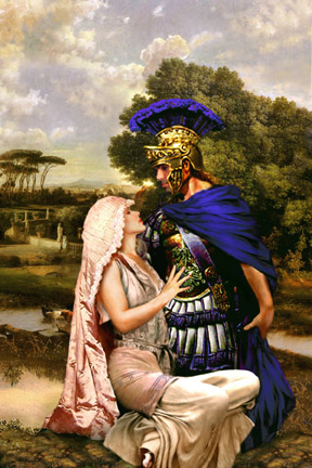 lovers embrace art. Fantasy Art: The