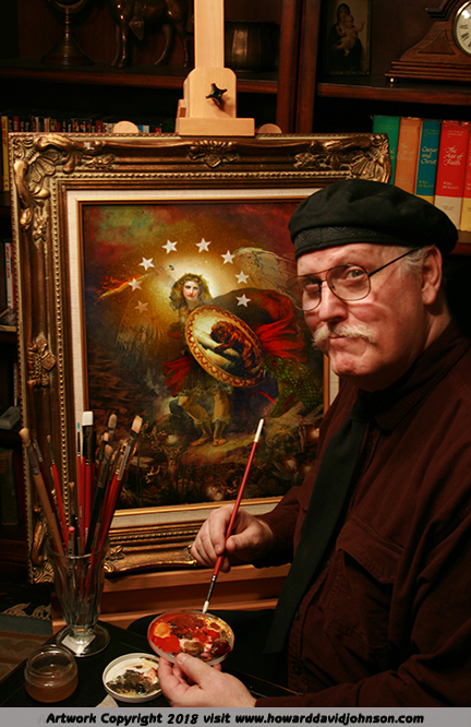 Angel Artist Howard David Johnson Portrait by son Erich