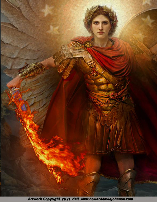 Archangel Gabriel, the Destroyer sent from GOD picture painting artwork warrior