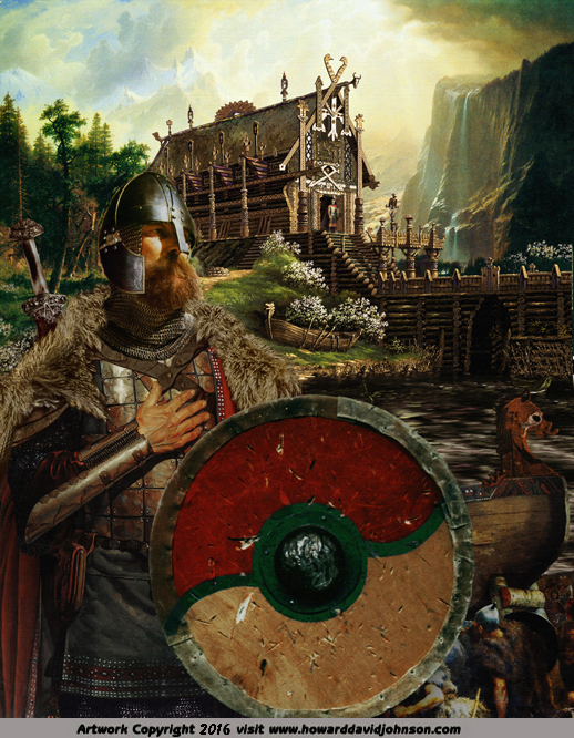 painting Beowulf hero of the Nordic people 