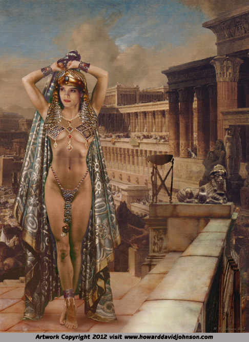 realistic picture photo of cleopatra egiption wonders
