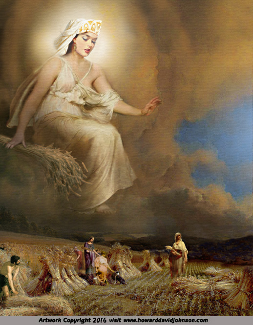 Demeter Ceres mother goddess greek harvest Greek mythology Roman painting neo classical art