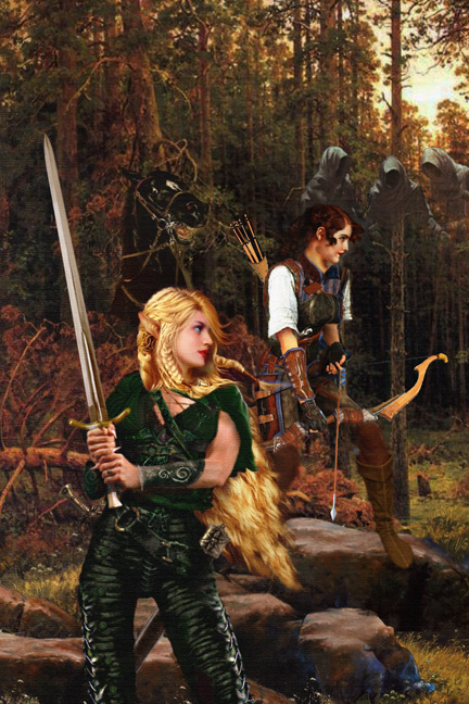 Warrior Elf M<aiden book cover fantasy art custom