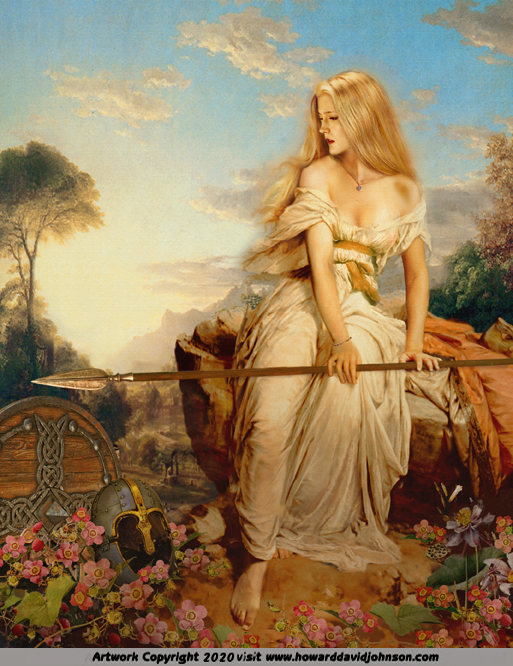 Norse myth Kreimhilde maiden painting