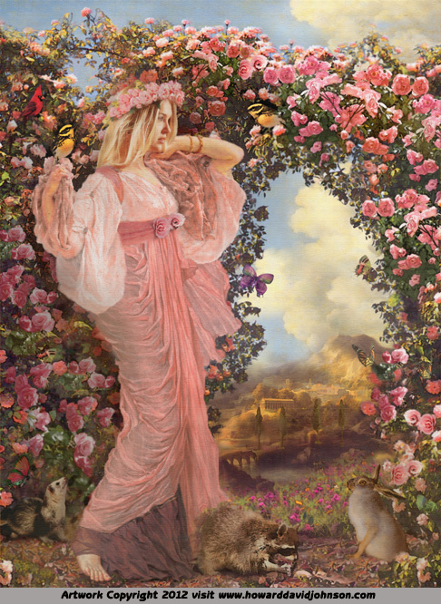 Persephone goddess Spring Greek mythology Roman painting neo classical art