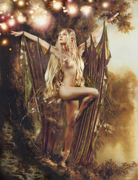 elf elven woman painting