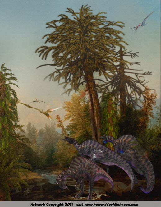 duckbills and pterodons 