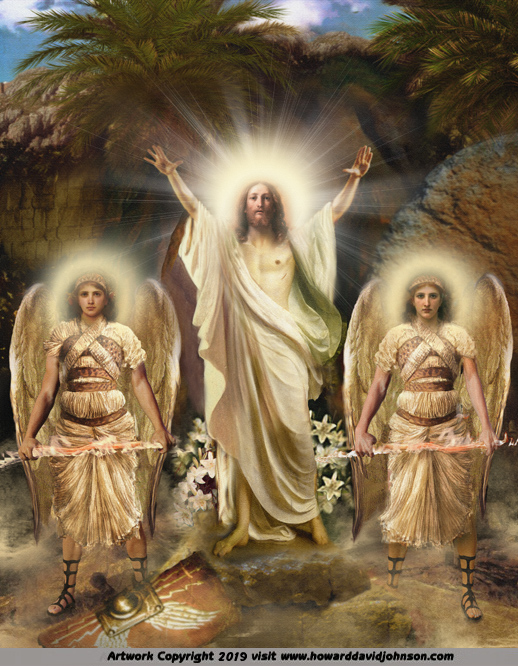 The Ressurection of Jesus Christ Angel Art the First Easter