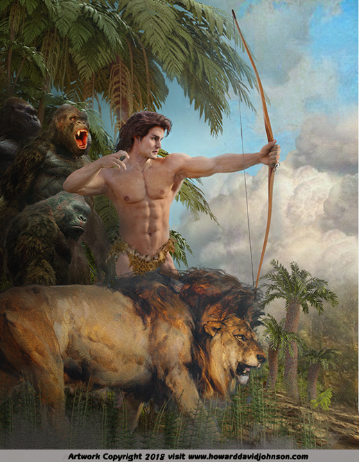 Tarzan art Edgar Rice Burroughs by Howard David Johnson