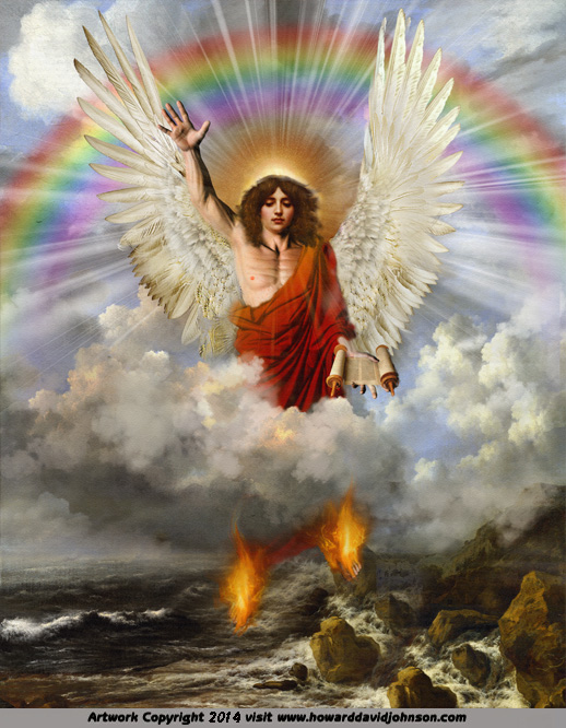 biblical art bible painting anel picture archangel revilations 