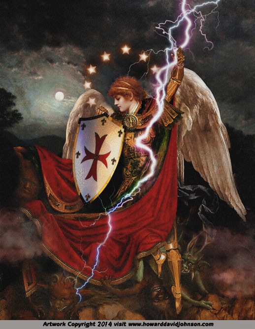 archangel angel lightning champion god evil vanquisher