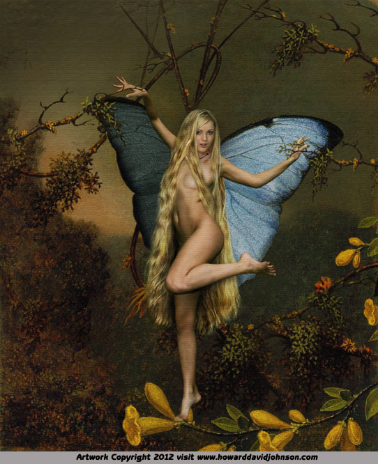 Elegant nude dancers fantasy art
